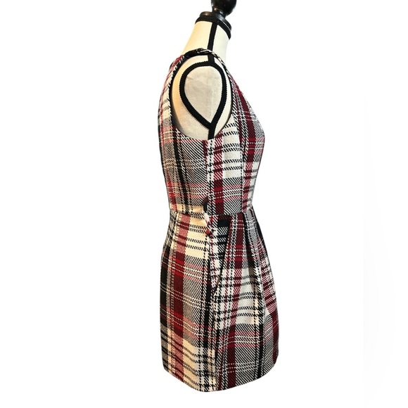 Forever 21 Red and Black Plaid Midi Dress ** missing belt** - Picture 5 of 6